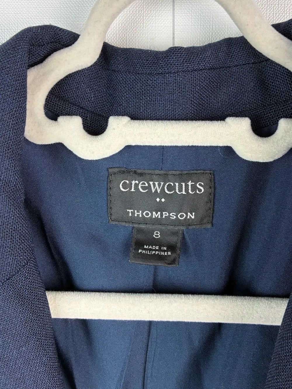 Crewcuts by J.Crew boy's Navy Thompson two-button 100% Wool blazer Size 8